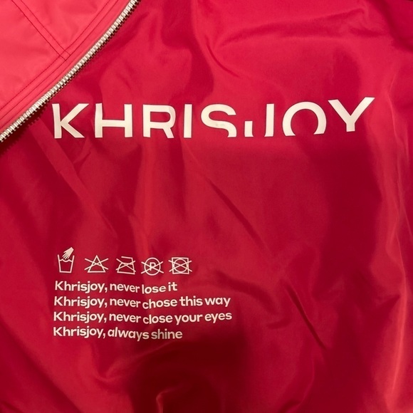 Khrisjoy NWT Satin Oversized Bomber Jacket in Pink GARDENIA Sz 0 (S) - Picture 10 of 11